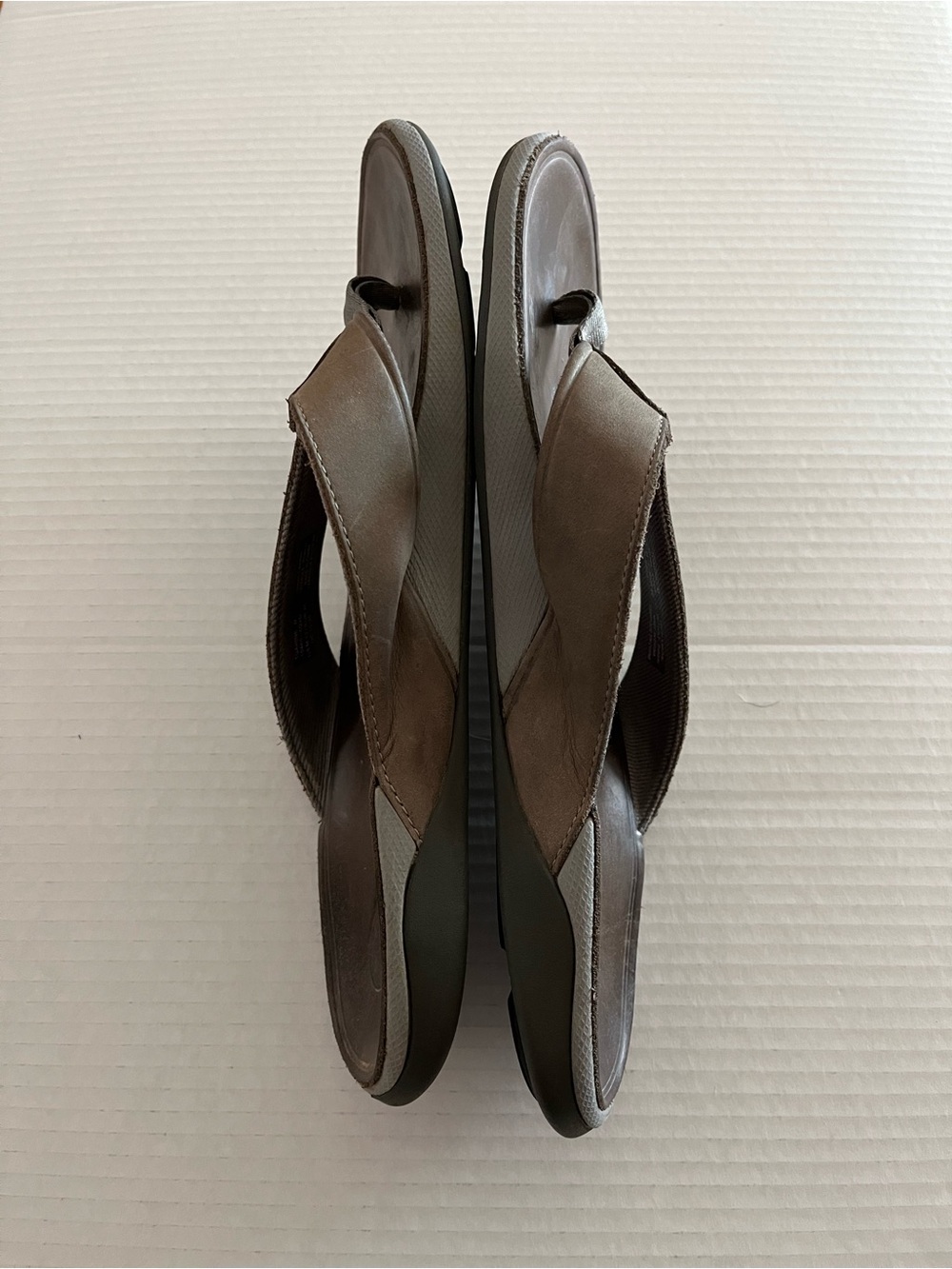 OluKai Tuahine Waterproof Leather Brown Hawaiian Sandals 10465-4Q4Q  Size 12 - Picture 6 of 9